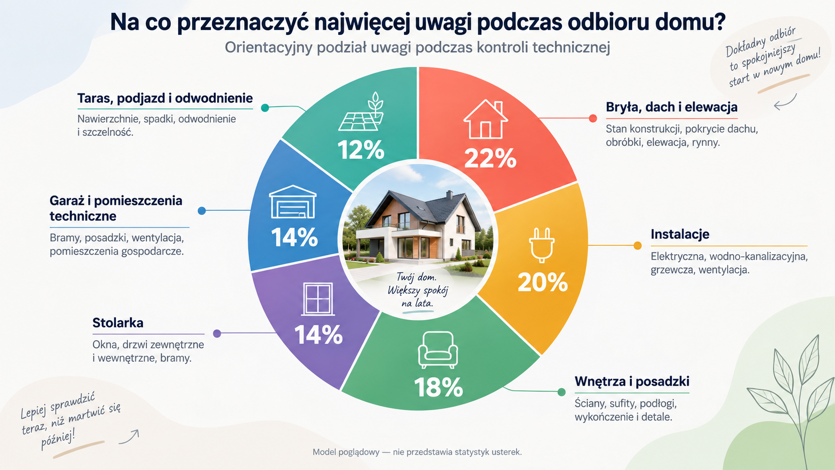 Model podziału uwagi podczas technicznego odbioru domu